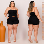 Short jean noir + ceinture